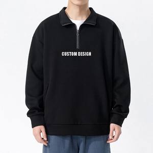 <span class=keywords><strong>Felpa</strong></span> con Cappuccio in Cotone a Maniche Lunghe con Logo Personalizzato, Colletto con Zip, Stile Rugby <span class=keywords><strong>Polo</strong></span> per Uomo - Product Image 1