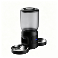 Distributeur automatique de nourriture pour animaux de compagnie fiable avec caméra, ABS 6L, double bol, Wifi, pour l'alimentation de plusieurs chats et chiens