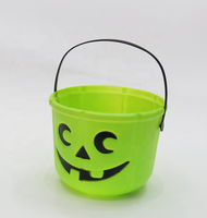 Seau à bonbons en plastique pour enfants Pafu, idéal pour les fêtes d'Halloween, avec poignée, conteneur à bonbons, seaux à bonbons en forme de citrouille pour Halloween