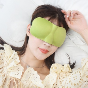 Fundas de espuma viscoelástica para dormir, mascarilla 3D cómoda de lujo con tapones para los oídos - Product Image 5