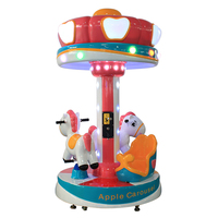 Parc d'attractions à jetons pour enfants Carrousel Horse Swing Ride Amusement Garantie 1 an