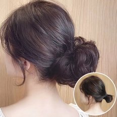 Accessorio per acconciatura a cacca alta da festa abbondantemente ondulato con spilla per tinture - Product Image 1