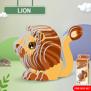 Quảng cáo trò chơi câu đố <span class=keywords><strong>3D</strong></span> sư tử động vật Câu Đố giấy các tông ngựa câu đố cho trẻ em - Product Image 2