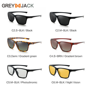 Lunettes de soleil polarisées pour hommes Grey Jack, monture TR90, verres TAC, protection UV400, lunettes de sport pour le cyclisme, couleur noire - Product Image 5