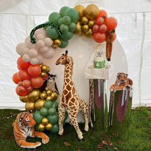 160 pièces de décoration pour fête d'anniversaire de garçons sur le thème de la jungle et des dinosaures, baby shower, guirlande d'<span class=keywords><strong>arche</strong></span> de ballons blancs, verts, bleus et oranges - Product Image 2