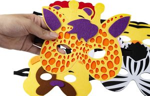 Máscaras de animales de Safari para niños Jungle Zoo Animals Máscara de dibujos animados Woodland Animal Theme Decoraciones para fiestas de cumpleaños - Product Image 3