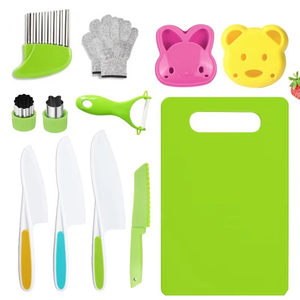 13 pièces de couteaux de <span class=keywords><strong>cuisine</strong></span> Montessori pour enfants, ensembles de couteaux de <span class=keywords><strong>cuisine</strong></span> réels, outils d'apprentissage de la <span class=keywords><strong>cuisine</strong></span>, jouets pratiques pour la <span class=keywords><strong>cuisine</strong></span> pour bébés filles et garçons - Product Image 1