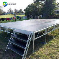 Plataforma de Escenario Móvil Impermeable de Bajo Costo con Bloqueo Rápido, Plataforma de Aluminio para Eventos y Conciertos