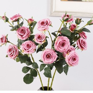 Ramo de Rosas Artificiales de 74.5cm, Flores de Seda de Alta Simulación, Decoraciones para Bodas, Arreglos Florales para Sala de Estar - Product Image 5