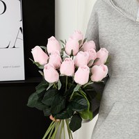 Bestseller Einzelne Bulgarische Realistische Rosen-Sträuße PU Künstliche Blumen Weich Antibakteriell Mehrere Farben Valentinstag