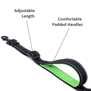 Senza groviglio doppio guinzaglio regolabile doppio piombo cinghie riflettenti guinzaglio resistente per due cani - Product Image 2