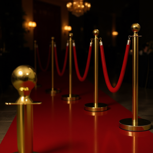 Set di 4 Pali Divisori in Acciaio Inox Dorato, 37 Pollici, Resistenti alla Ruggine, per Decorazioni per Feste, Uso Interno - Product Image 2