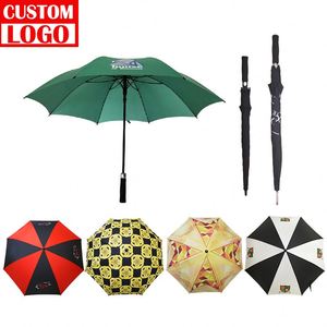 Parapluie de golf à ouverture automatique 8K personnalisé de 30 pouces Parapluie promotionnel écologique coupe-vent imprimé en couleur - Product Image 1