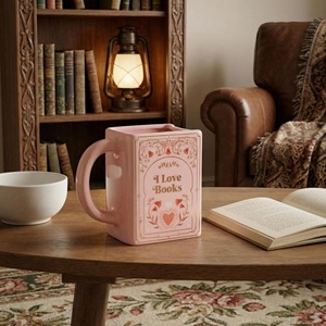 Novelty Book Shaped <b>Ceramic</b> Mug Artistic Reading Coffee <b>Cup</b> Aesthetic Gift Mug for Reader Librarian - Product Image 6