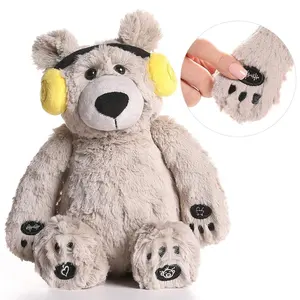 Bayi Mandi Hadiah --- Musik Lulla Bear Sound & Light Tidur Bantuan Penenang Mainan Mewah, white Noise Shusher Tidur Penenang Mesin