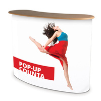 Présentoir pop-up portable pour salons professionnels et promotions au détail Comptoir publicitaire