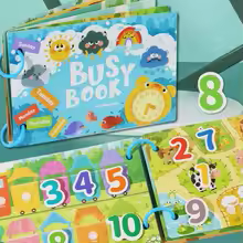 Jumon ปริศนา Montessori หนังสือที่เงียบสงบการจดจำคำเด็กปฐมวัยสติกเกอร์ตรัสรู้ของเล่นหนังสือ - Product Image 6