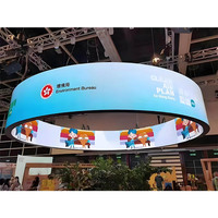 Module LED flexible d'intérieur P1.86, panneau LED pliable, mur vidéo LED circulaire, pour salles d'exposition et écrans LED pour magasins de détail