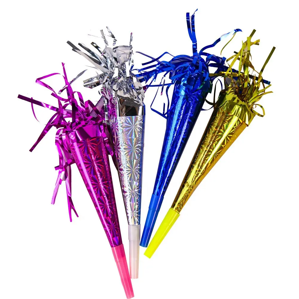Fast Delivery New Year Toy Supplier Party Favors Noise Makers Metal Blowouts Paper Noise Makers