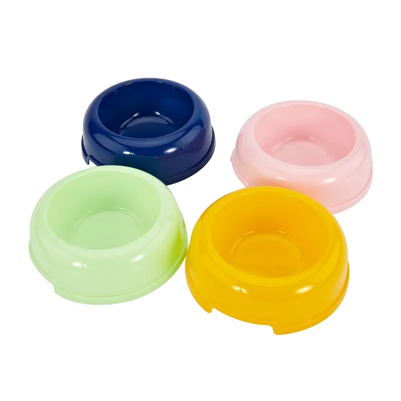 Pet Bowl Dog Food Feeder Cat Puppy PP Round Bowl Cat Puppies Feeding Supplies Small Dog Accessories Pet Products