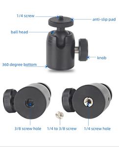 Vente chaude en alliage d'aluminium Mini support de rotule à rotation de 360 degrés avec vis 1/4 pour GoPro 13 12 11 10 <span class=keywords><strong>9</strong></span> 8 7 - Product Image 6