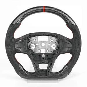 Volant sport éclairé avec surpiqûres rouges pour <span class=keywords><strong>Ford</strong></span> Tourneo Custom 2018 2019 <span class=keywords><strong>2020</strong></span> 2021 - Product Image 4