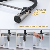 Vente chaude Pull Down Robinet De Cuisine En Acier Inoxydable 304 Monotrou Chaud Froid Évier Mélangeur Silicone Flexible Cuisine Robinet D'eau