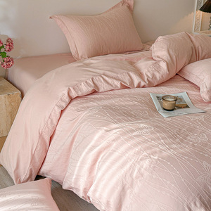 Set di Biancheria da Letto in Cotone Cloud Feeling Long-Peak - 100% Cotone Puro, Copriletto <span class=keywords><strong>e</strong></span> <span class=keywords><strong>Lenzuola</strong></span> Jacquard in Puro Cotone 60 Denier - Product Image 1