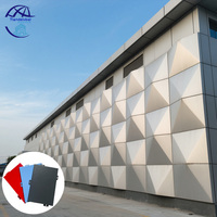 Revêtement mural extérieur en panneaux d'aluminium, panneaux muraux en tôle extérieure, façade en aluminium