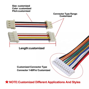 Konektor Kabel Wanita Pitch 2.5mm Custom Pa66 2-4 Pin JST XH 2.5 Perakitan Kabel Harness 10 Jalur untuk Elektronik - Product Image 6