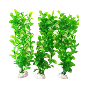 Tanaman Air Buatan Berkualitas Tinggi untuk Akuarium, Panjang 25cm, Rumput Plastik Hijau, Dekorasi Akuarium, Tanaman Air Palsu - Product Image 1