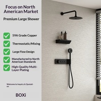Ensemble de douche à jet supérieur portatif de style américain, 10 pouces, à trois fonctions, à température constante, avec fonction de massage du cou, pour hôtel, transfrontalier