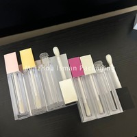 Tube de brillant à lèvres ISMAN personnalisé avec logo, 5 ml, grand applicateur, couleurs Or, Or Rose, Argent, Noir, Blanc, Rose, Contenant vide pour brillant à lèvres, Marque Privée
