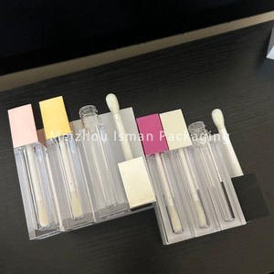 หลอดลิปกลอสแบบแท่งใหญ่ 5 มล. ยี่ห้อ ISMAN พร้อมโลโก้สั่งทำ สีทอง สีโรสโกลด์ สีเงิน สีดำ สีขาว สีชมพู บรรจุภัณฑ์ลิปกลอสเปล่าสำหรับติดฉลากส่วนตัว - Product Image 3