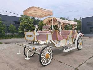 Charrette de princesse électrique pour visites touristiques, chariot de conte de fées Cendrillon pour mariages en plein air, festivals et défilés - Product Image 3