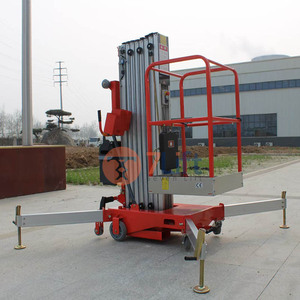 Plataforma de trabajo aéreo de elevación eléctrica hidráulica Escalera Andamio de aluminio de un solo mástil <span class=keywords><strong>Manlift</strong></span> - Product Image 3