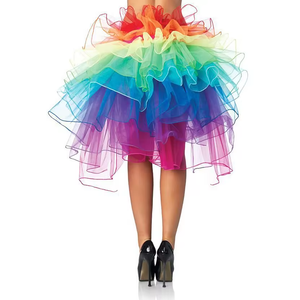 Falda de Tul Multicapa con Cola de Golondrina para el Día del Orgullo Lésbico, Falda Tutú Arcoíris, Falda Mini Burbuja con Volantes, Vestido Arcoíris para Adultos - Product Image 2