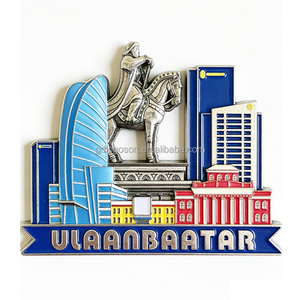 แม่เหล็กติดตู้เย็นรูปแผนที่มองโกเลีย<span class=keywords><strong>ส</strong></span>ไตล์อาร์ตเดโค พร้อมรูปยูร์ตและอูฐ ซากสันดิษฐ์เมืองอูลานบาตอร์ และรูปปั้น<span class=keywords><strong>เจ</strong></span><span class=keywords><strong>ง</strong></span>กี<span class=keywords><strong>ส</strong></span><span class=keywords><strong>ข่าน</strong></span> - Product Image 3