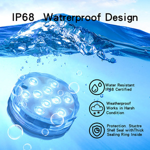 Luz LED RGB sumergible IP68 a prueba de agua, ventosa ABS de 13 cuentas, luz de ducha con batería remota RF para baño de <span class=keywords><strong>piscina</strong></span> - Product Image 3