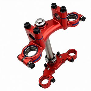 Piezas Estructurales de Motocicleta de Acero Inoxidable Mecanizadas por CNC Personalizadas, Abrazadera Triple de Calidad para Horquilla Delantera y Columna de Dirección - Product Image 1