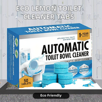 Tablettes nettoyantes automatiques écologiques pour cuvettes de toilettes, parfum citron, sans danger pour les fosses septiques, anti-taches d'eau dure, désodorisantes, effervescentes