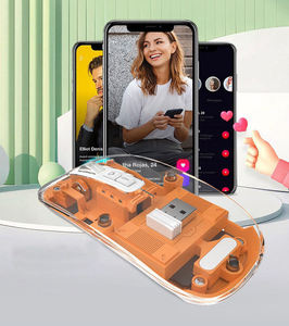 เมาส์แบบพกพาบางเฉียบโปร่งใส โหมดคู่ ไร้สาย เงียบ ชาร์จได้ - Product Image 4