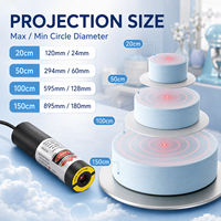 Module laser rouge 650nm 100mW à 5 cercles concentriques pour machine d'alignement de gâteaux