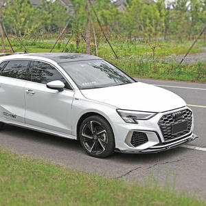 Lame de pare-chocs avant Audi A3 S3, texture fibre de carbone noir brillant, noir mat, ABS, pièce de modification extérieure - Product Image 3