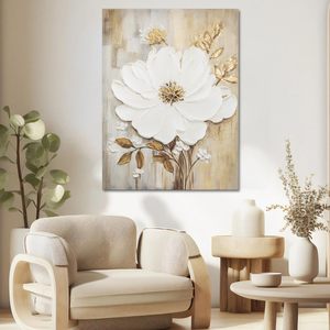 Flor lienzo grande pintado a mano pintura <span class=keywords><strong>al</strong></span> óleo estética Floral arte de pared para sala de estar dormitorio Hotel Decoración - Product Image 3