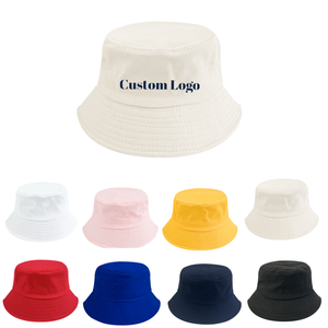Sombrero de cubo de algodón con logotipo impreso y bordado personalizado, sombrero de lavabo de moda para exteriores, gorras de pescador en blanco, sombreros de cubos lisos informales - Product Image 1