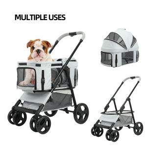 उच्च गुणवत्ता 4-पहिया पालतू ट्रॉली समायोज्य और फोल्डेबल डॉग स्ट्रेलर और कैट कार्ट कैरियर यात्रा बैग पालतू - Product Image 4