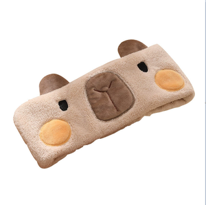 Bandeau en velours corail Capybara, absorbant, séchage rapide, écharpe, bandeau pour le visage, démaquillant - Product Image 3