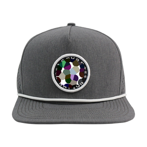 Gorra topi olahraga, tahan air atas keras berlubang pemutar lubang Laser Hydro Snapback Applique - Product Image 4