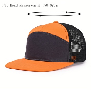 Custom Cotton Snapback Hat Blank Flat Brim Baseball <b>Cap</b> Adjustable Mesh Back <b>Trucker</b> Hats <b>for</b> <b>Men</b> Women Wholesale Bulk <b>Caps</b> - Product Image 3